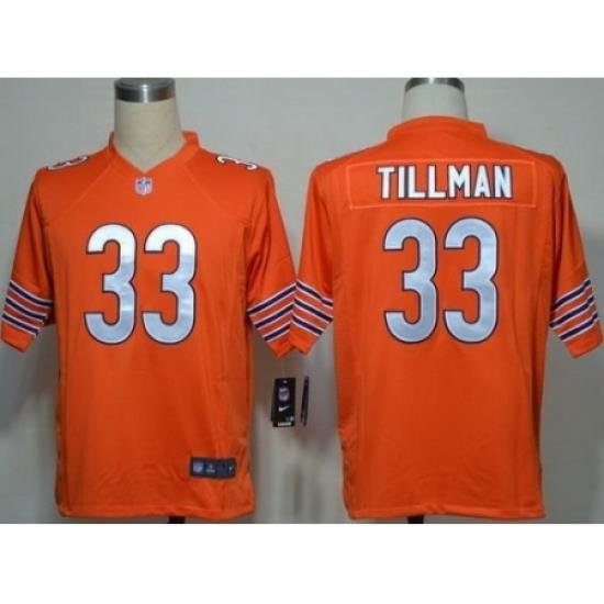 Nike Chicago Bears 33 Tillman Orange Game NFL Jersey