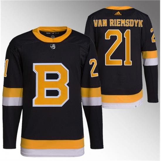 Men Boston Bruins 21 James Van Riemsdyk Black Home Breakaway Stitched Jersey