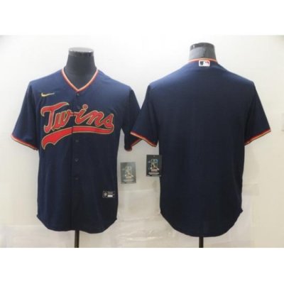 Men Nike Minnesota TWins Navy Blue Alternate Authentic Team Blank MLB Jersey