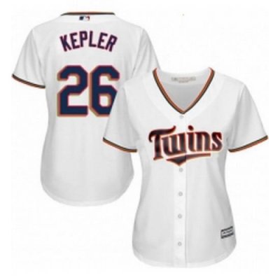 Womens Majestic Minnesota Twins 26 Max Kepler Replica White Home Cool Base MLB Jersey