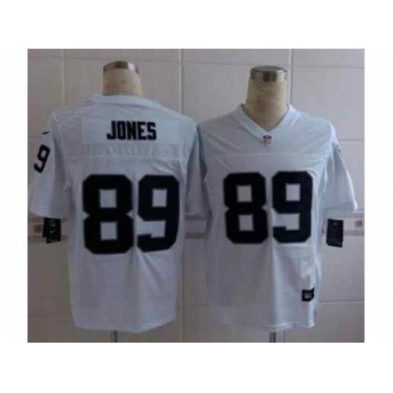 Nike Oakland Raiders 89 James Jones White Elite NFL Jersey