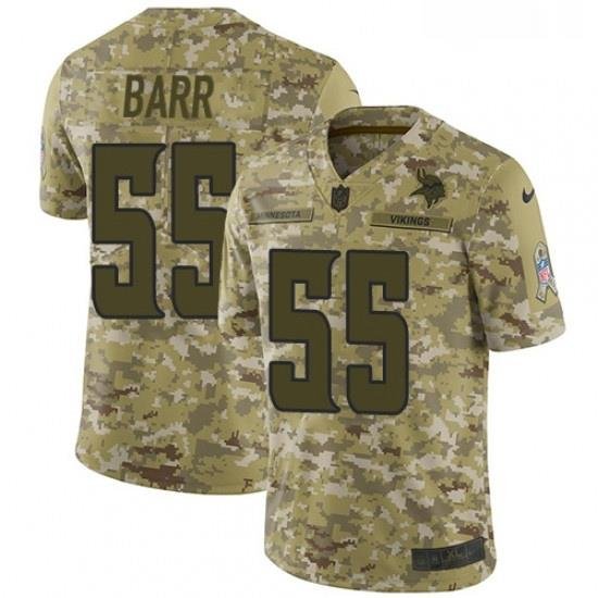 Youth Nike Minnesota Vikings 55 Anthony Barr Limited Camo 2018 Salute to Service NFL Jersey