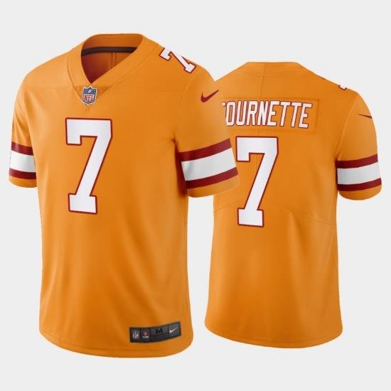 Men Tampa Bay Buccaneers #7 Leonard Fournette Orange 2022-23 Vapor Limited Throwback Jersey