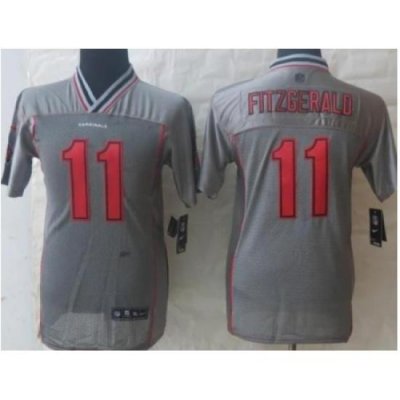 Youth Nike Arizona Cardinals 11 Larry Fitzgerald Grey Vapor Elite Jerseys