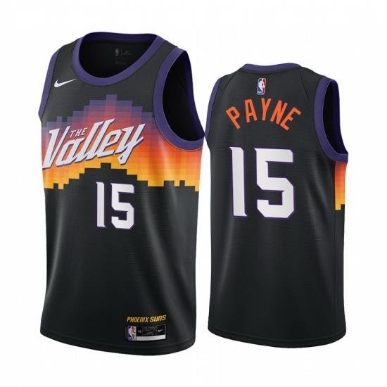 Men Nike Phoenix Suns 15 Cameron Payne Black NBA Swingman 2020 21 City Edition Jersey