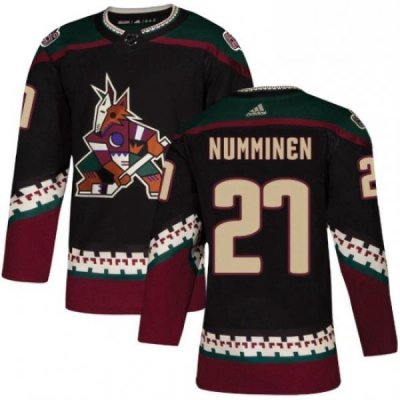 Youth Adidas Arizona Coyotes 27 Teppo Numminen Authentic Black Alternate NHL Jersey