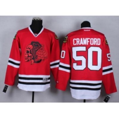 NHL Chicago Blackhawks #50 Corey Crawford Stitched red jersey[2014 new]