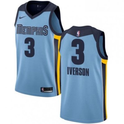 Youth Nike Memphis Grizzlies 3 Allen Iverson Swingman Light Blue NBA Jersey Statement Edition