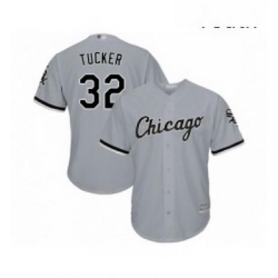 Youth Chicago White Sox 32 Preston Tucker Replica Grey Road Cool Base Baseball Jersey