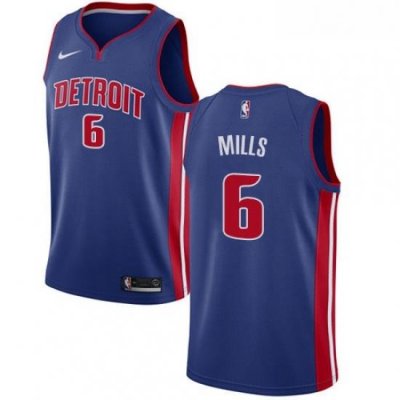 Youth Nike Detroit Pistons 6 Terry Mills Swingman Royal Blue Road NBA Jersey Icon Edition