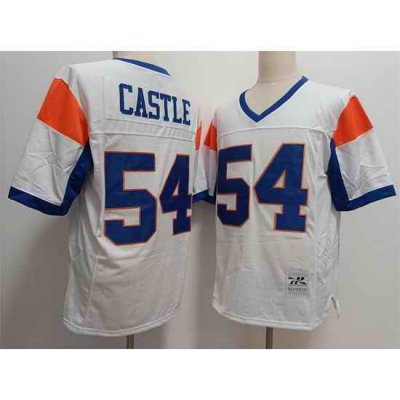 Blue Mountain State 54 Thad Castle White Stitched Football Jersey