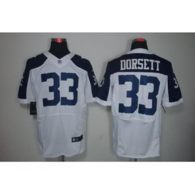 Nike Dallas Cowboys 33 Tony Dorsett White Elite Thanksgiving NFL Jersey