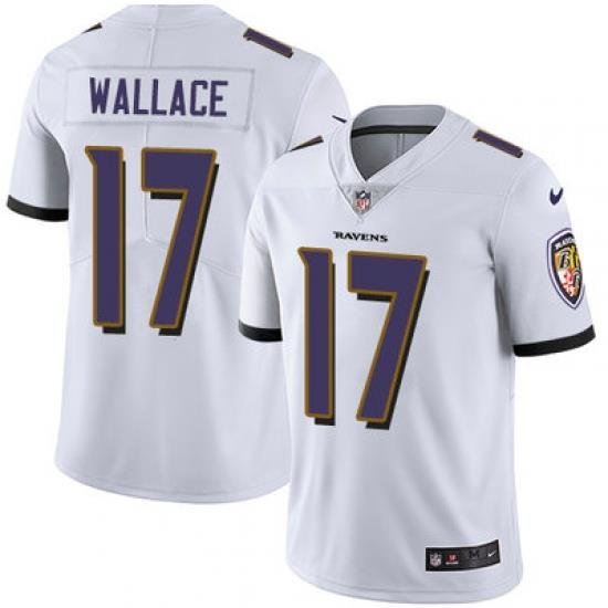 Nike Ravens #17 Mike Wallace White Mens Stitched NFL Vapor Untouchable Limited Jersey