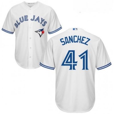 Youth Majestic Toronto Blue Jays 41 Aaron Sanchez Authentic White Home MLB Jersey