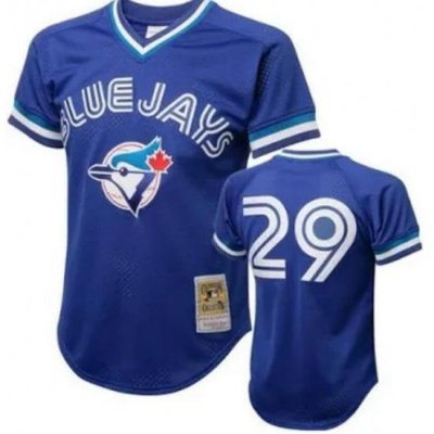 Men MITCHELL & NESS 1993 Toronto Blue Jays #29 Alomar BATTING PRACTICE MESH JERSEY