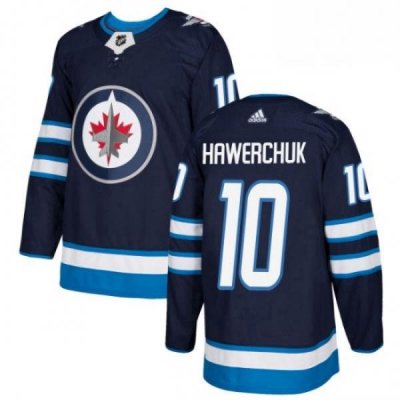 Youth Adidas Winnipeg Jets 10 Dale Hawerchuk Premier Navy Blue Home NHL Jersey