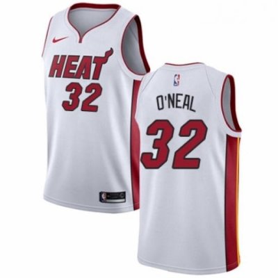 Mens Nike Miami Heat 32 Shaquille ONeal Authentic NBA Jersey Association Edition