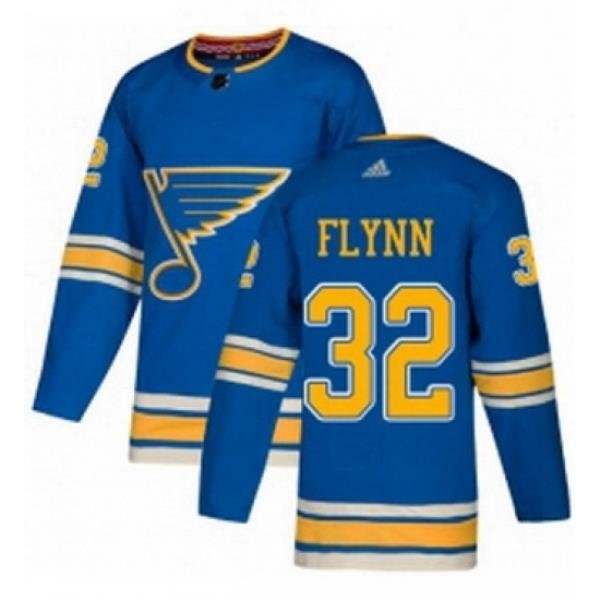 Mens Adidas St Louis Blues 32 Brian Flynn Authentic Navy Blue Alternate NHL Jersey