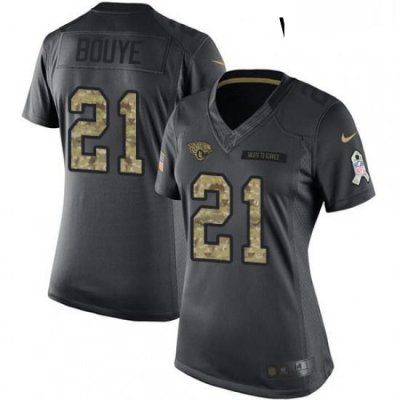 Womens Nike Jacksonville Jaguars 21 AJ Bouye Limited Black 2016 Salute to Service NFL Jersey