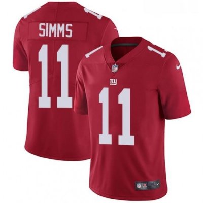 Mens Nike NeW York Giants 11 Phil Simms Red Alternate Vapor Untouchable Limited Player NFL Jersey