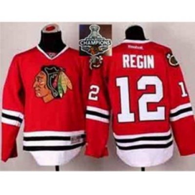 youth nhl jerseys chicago blackhawks #12 regin red[2015 Stanley cup champions]