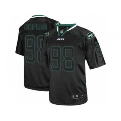 Nike New York Jets 98 Quinton Coples Black Elite Lights Out NFL Jersey