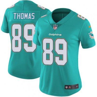 Nike Dolphins #89 Julius Thomas Aqua Green Team Color Womens Stitched NFL Vapor Untouchable Limited Jersey