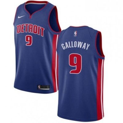 Womens Nike Detroit Pistons 9 Langston Galloway Swingman Royal Blue Road NBA Jersey Icon Edition