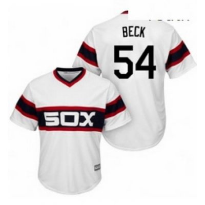 Youth Majestic Chicago White Sox 54 Chris Beck Replica White 2013 Alternate Home Cool Base MLB Jersey