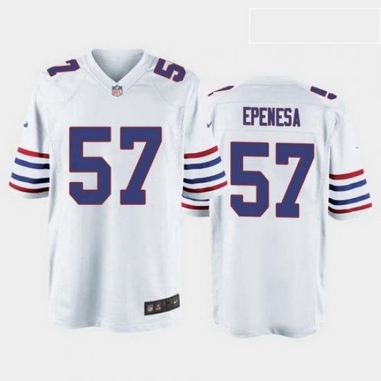 men a.j. epenesa buffalo bills white alternate game jersey