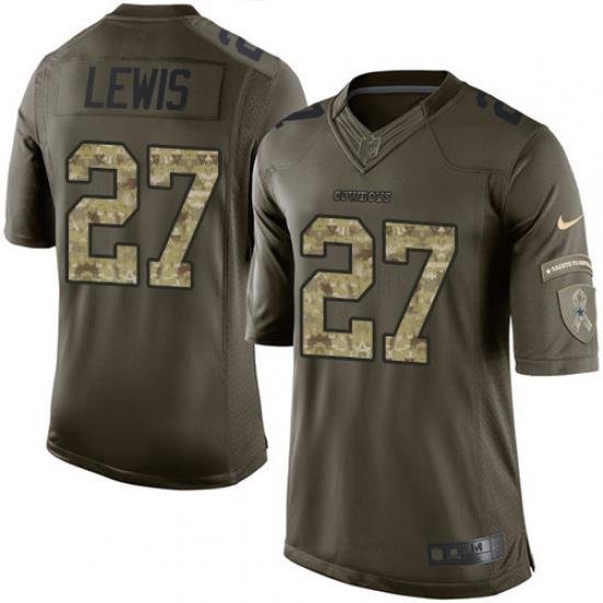 Nike Cowboys #27 Jourdan Lewis Green Mens Salute to Service NFL Limited Jersey