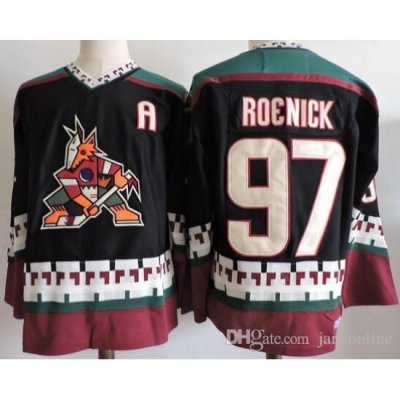 Men Adidas Arizona Coyotes 97 Jeremy Roenick Black Stitched NHL Jersey