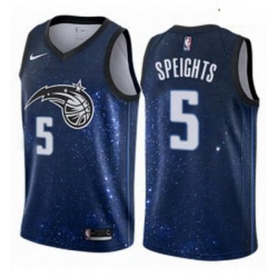 Mens Nike Orlando Magic 5 Marreese Speights Swingman Blue NBA Jersey City Edition