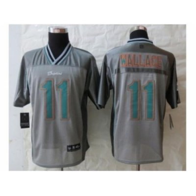 Nike Miami Dolphins 11 Mike Wallace Grey Elite Vapor NFL Jersey