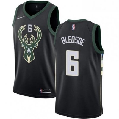 Youth Adidas Milwaukee Bucks 6 Eric Bledsoe Authentic Black Alternate NBA Jersey Statement Edition