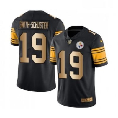 Mens Pittsburgh Steelers 19 JuJu Smith Schuster Limited Black Gold Rush Vapor Untouchable Football Jersey