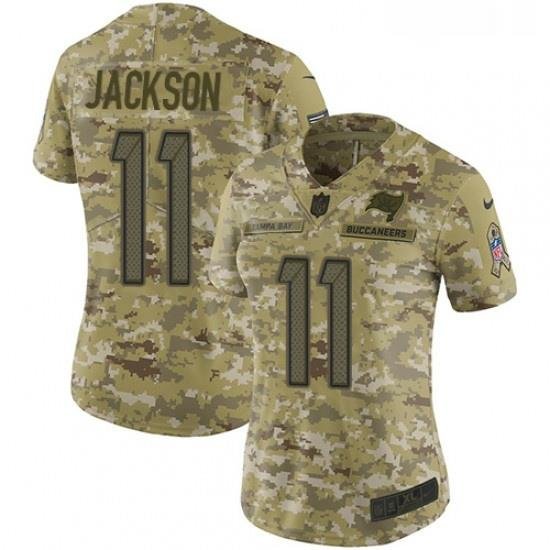 Womens Nike Tampa Bay Buccaneers 11 DeSean Jackson Limited Camo 2018 Salute to Service NFL Jersey