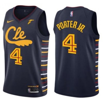 Men Nike Cleveland Cavaliers 4 KEVIN PORTER JR Blue NBA Jersey