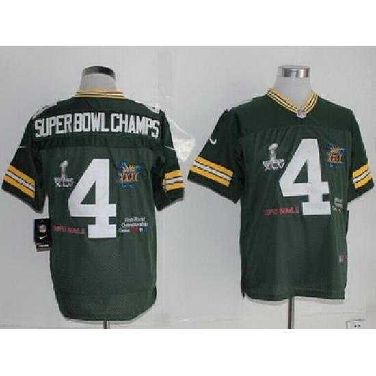 Nike Packers #4 Superbowlchamps Green Team Color Mens Stitched NFL Limited Jersey