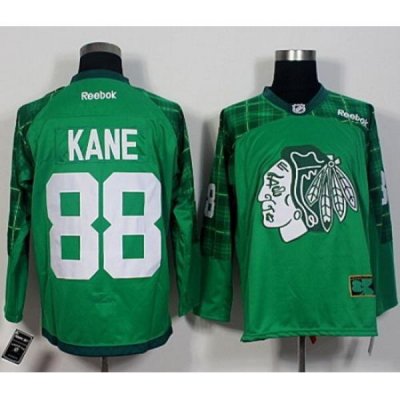 Blackhawks #88 Patrick Kane Green St  Patricks Day New Stitched NHL Jersey