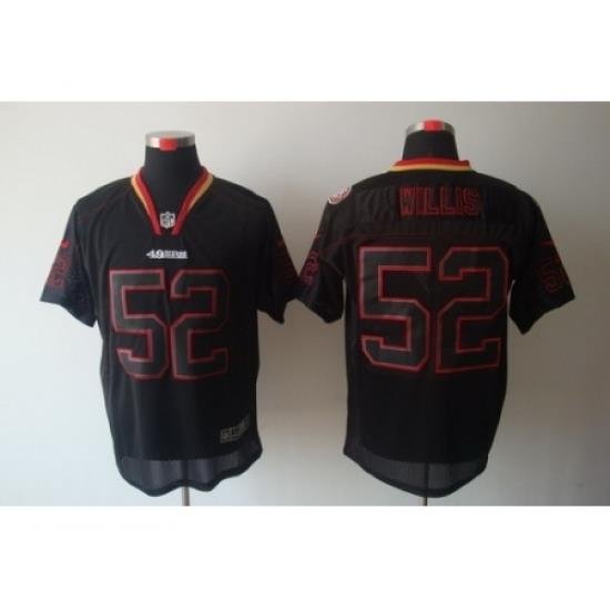 Nike San Francisco 49ers 52 Patrick Willis Black Elite Lights Out NFL Jersey