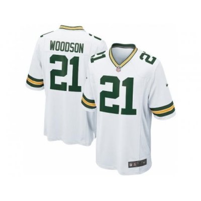 Nike Green Bay Packers 21 Charles Woodson white Game NFL Jersey