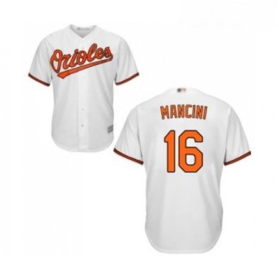 Youth Baltimore Orioles 16 Trey Mancini Replica White Home Cool Base Baseball Jersey