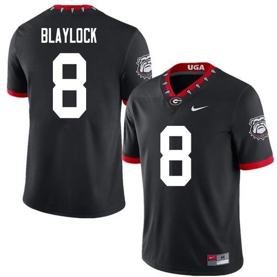 2020 Men #8 Dominick Blaylock Georgia Bulldogs Mascot 100th Anniversary College Football Jerseys Sal