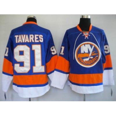 New York Islanders #91 John Tavares blue jersey