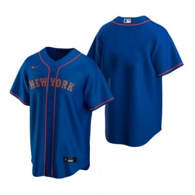 Mens Nike NeW York Mets Blank Royal Alternate Road Stitched Baseball Jersey