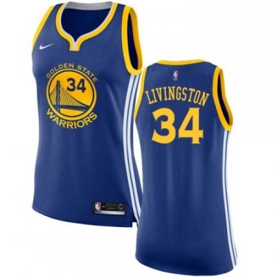 Womens Nike Golden State Warriors 34 Shaun Livingston Authentic Royal Blue Road NBA Jersey Icon Edition