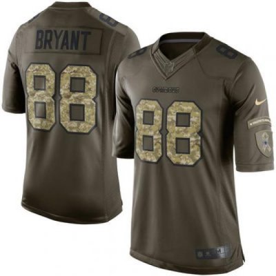 Mens Dallas CoWboys 88 Dez Bryant Nike Green Salute To Service Limited Jersey