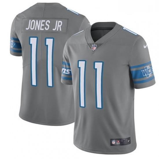 Men Nike Detroit Lions 11 Marvin Jones Jr Limited Steel Rush Vapor Untouchable NFL Jersey