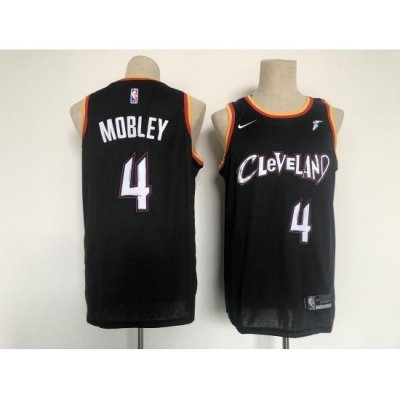 Men's Cleveland Cavaliers #4 Evan Mobley Nike Black 2021 City Player Jersey